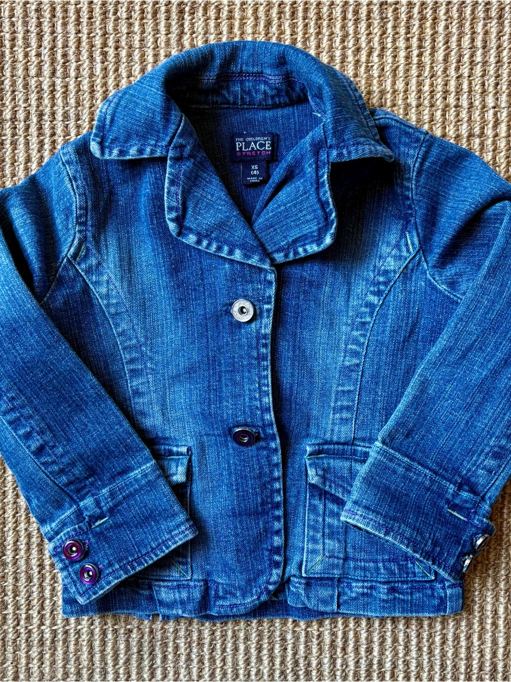 Y2K Children's Place Denim Blazer-Style Jean Jacket - Size XS (4)